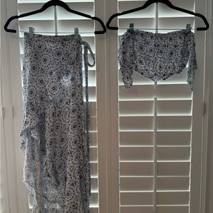 Cotton Candy LA Maxi Skirt and Crop Top Set